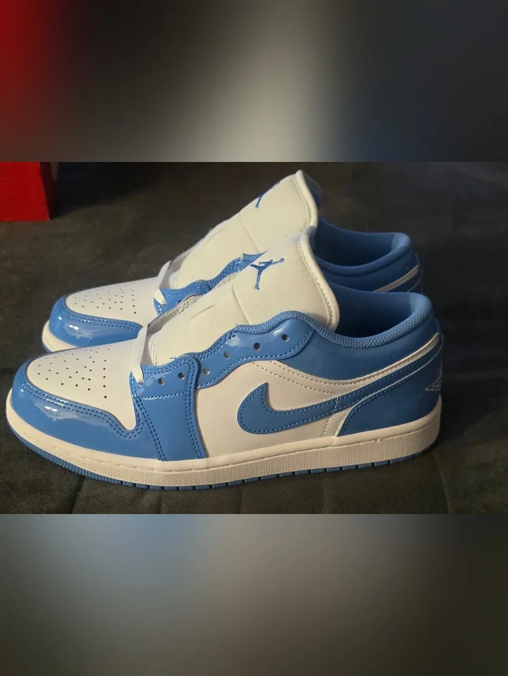 Jordan Low Blue & White University Blue Mens Size 8 New With No Box .